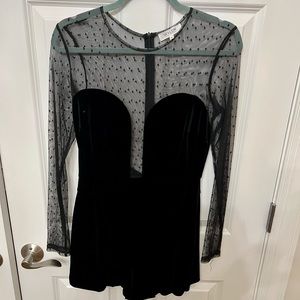 WYDLR Black Velvet Romper